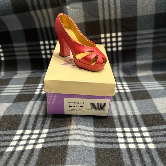 Just The Right Shoe Ravishing Red Heels - Picture 2 of 6